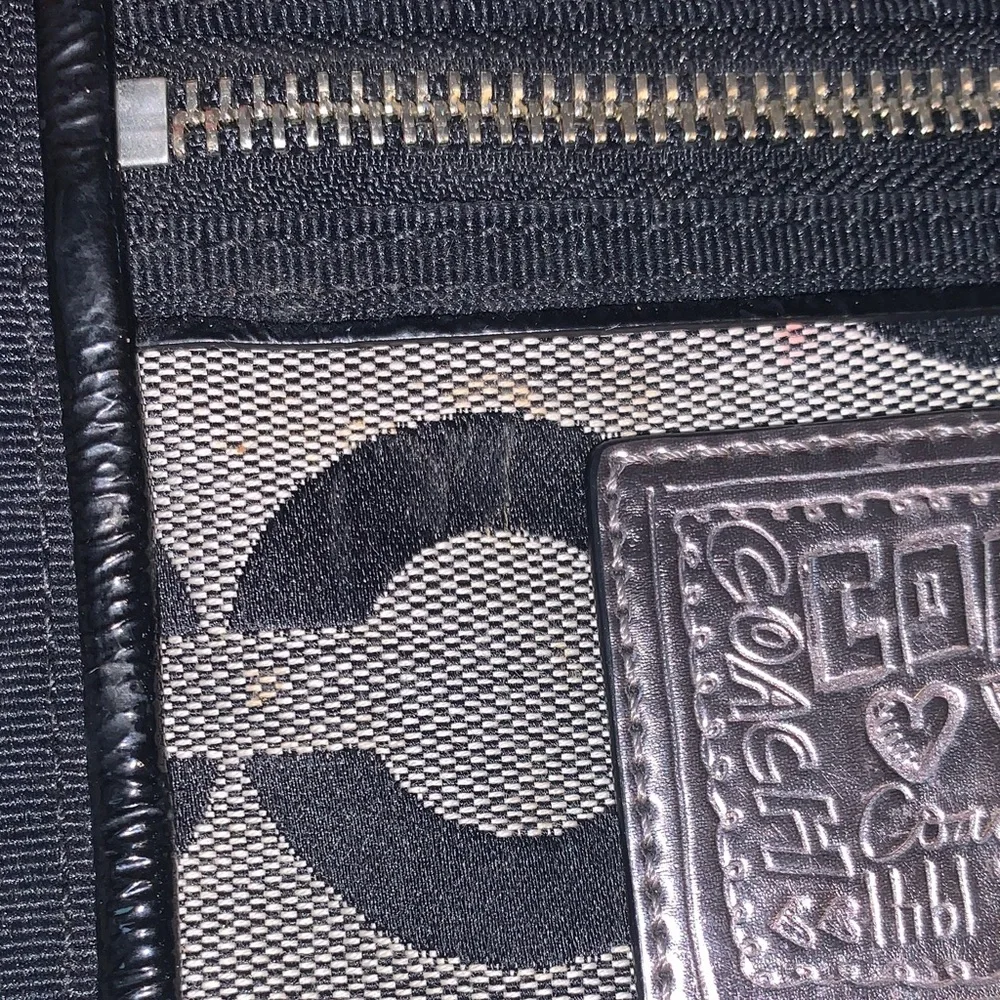 Coach Poppy Signature grey and black Jacquard Tote Bag purse & extra strap - Picture 17 of 17